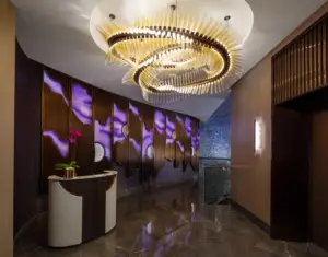 ECOJAS Crystal Glass Rod New Luxury Design Chandelier for Club Villa Hotel Restaurant Decorative Lighting