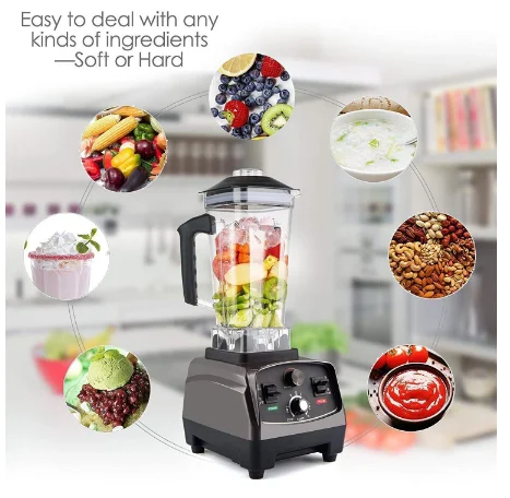 2200W Heavy Duty Kitchen Home Appliance Blender Mixer Juicer Commercial Grade Timer Blender Ice Smoothies Food Processor