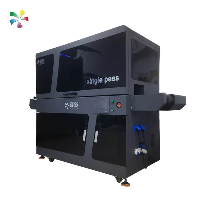 10 cm Width Digital One Pass Inkjet Printing Machine Industrial Single Pass UV Printer for Sale