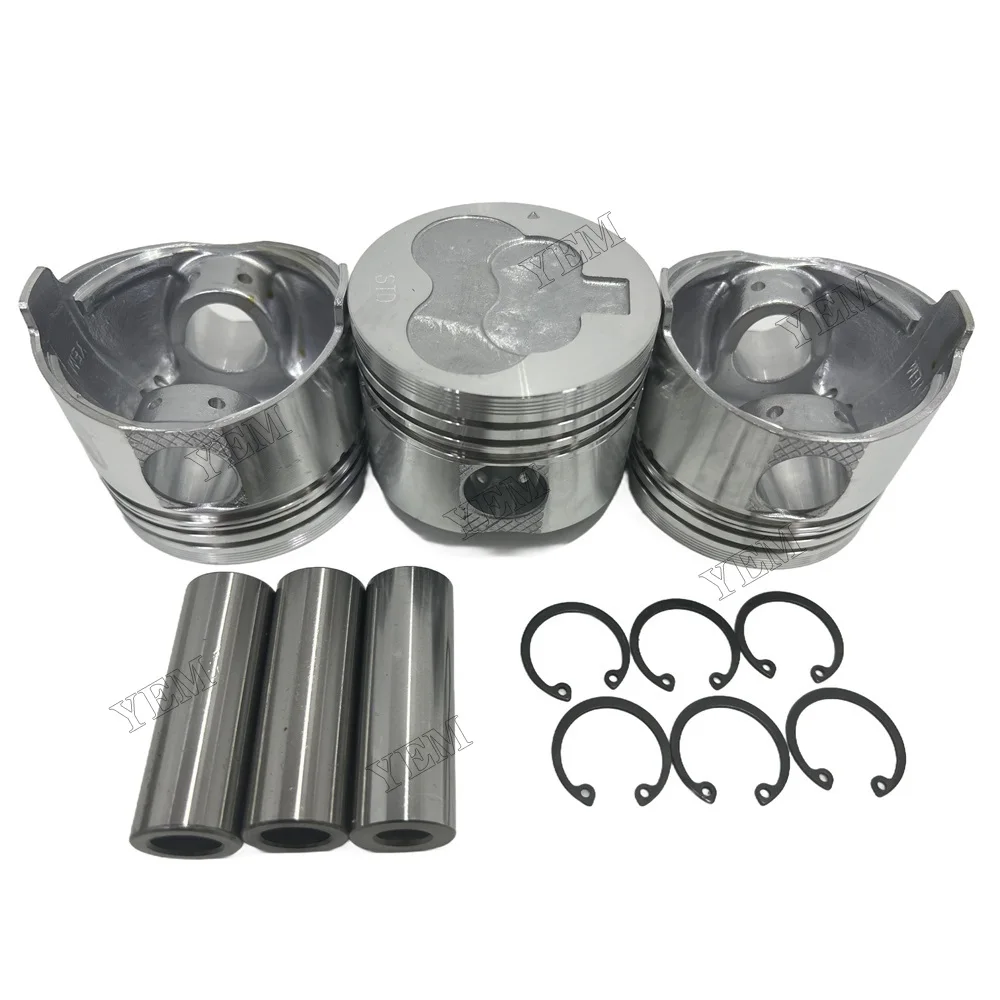 L3C Overhaul Rebuild Kit Without Valve Kit Compatible with Mitsubishi L3C Engine Tractor 4