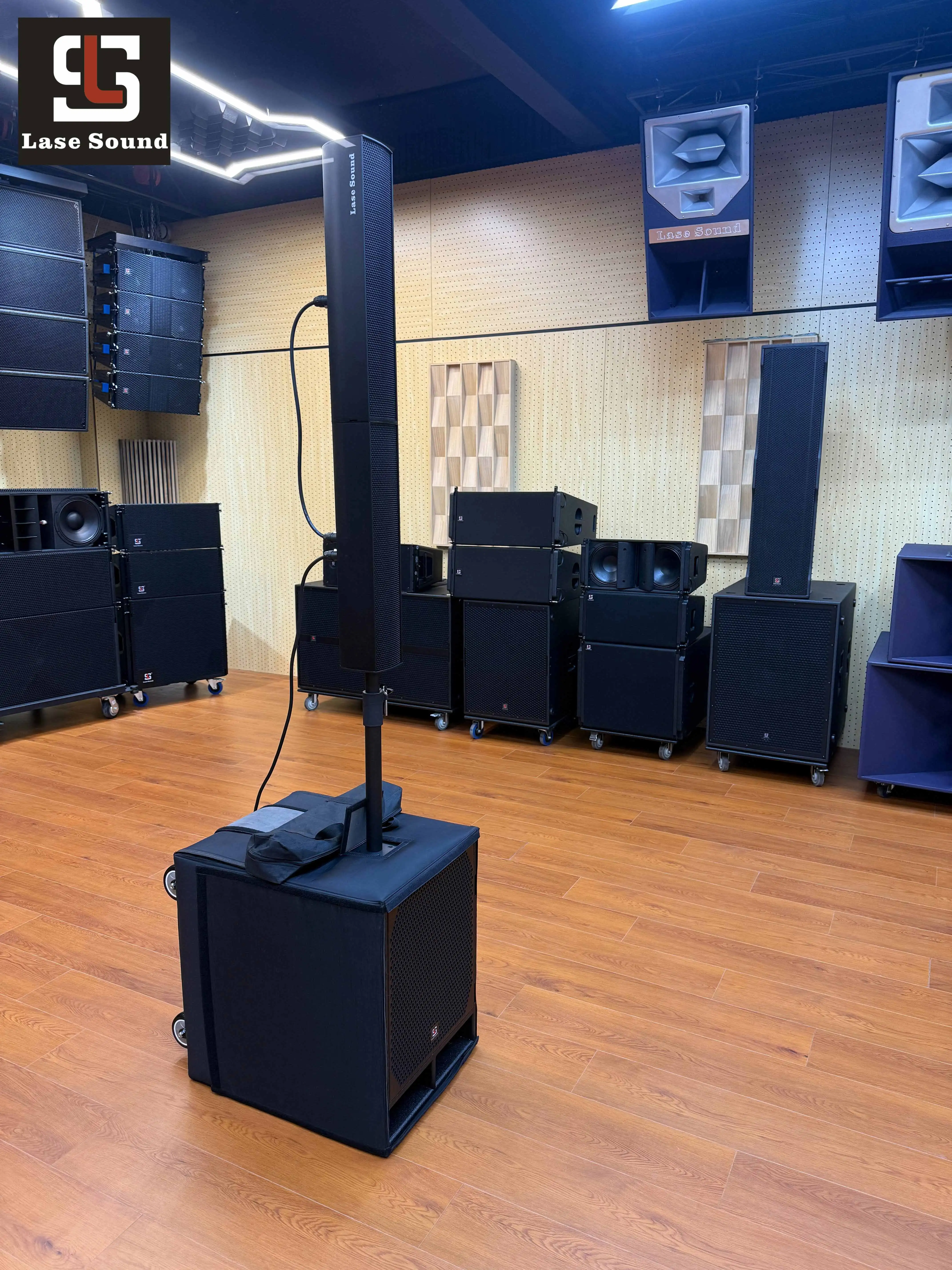 Professional X-15pro Mini Array Active Sound Post System Column 15 Inch Wooden Speakers 135dB with Neodymium for PA System