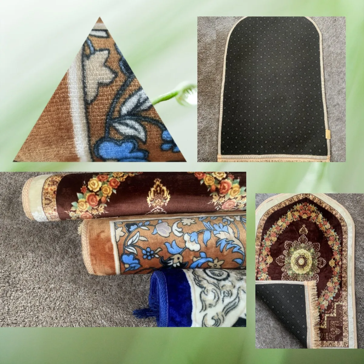 Wang Jun Portable Islamic Adult Arabic Sejadah Prayer Mat Soft Prayer