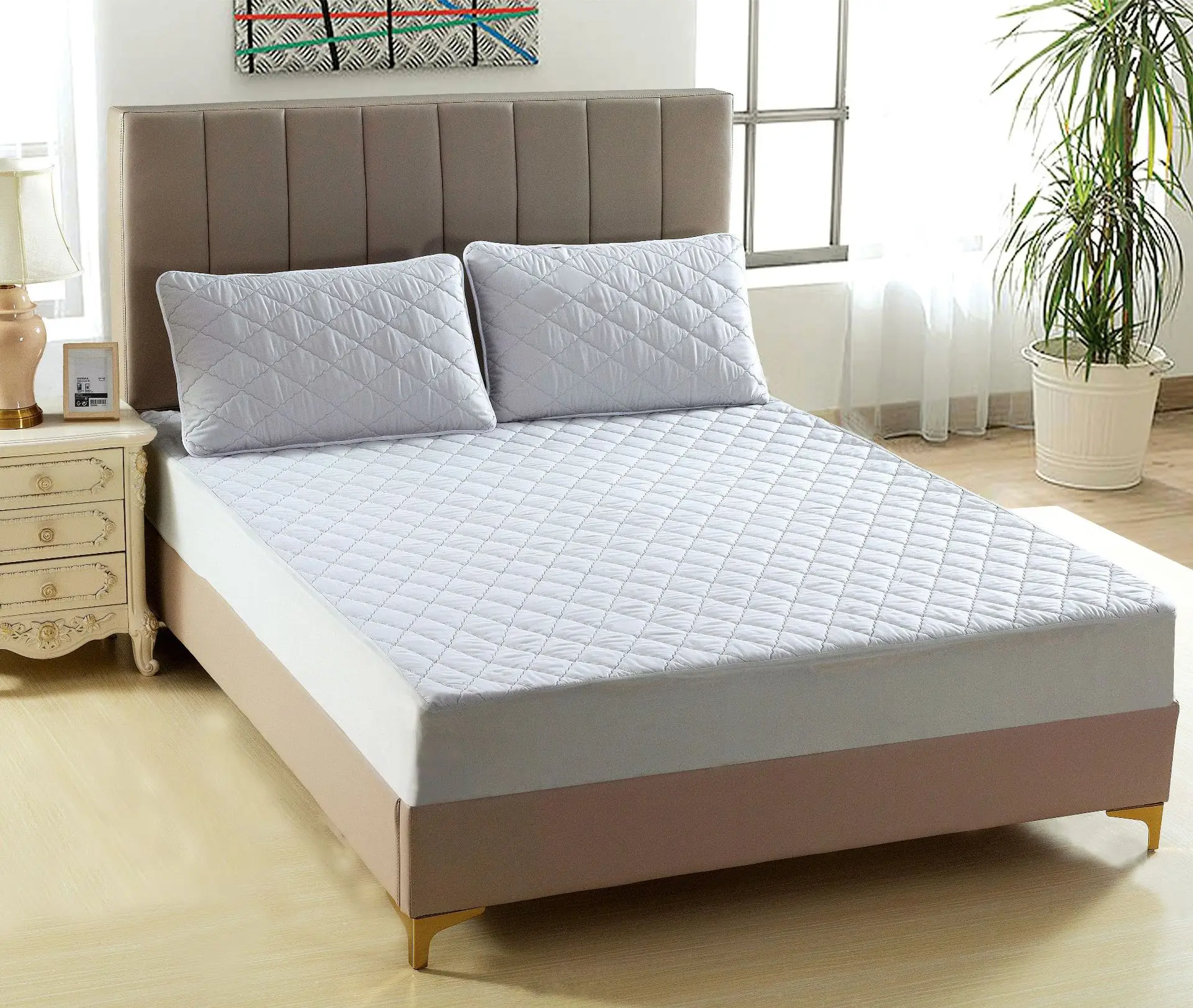 Waterproof and washable pad for babies and children, large oversized overnight baby cotton 1.8m bed sheet protection pad, anti-u