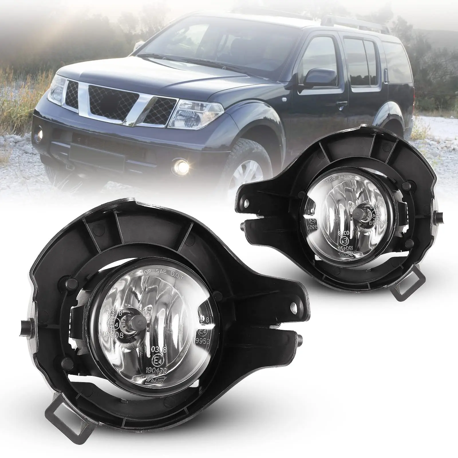 Fog Lights Lamps Assembly Fit For nissan Frontier Navara D40 pathfinder 2005 - 2013