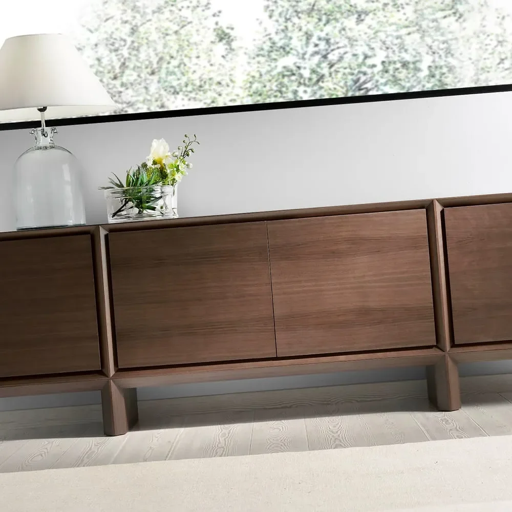 Роскошный дизайнерский комплект мебели для столовой роскошный буфет виллы современный деревянный шкаф хранения из ореха