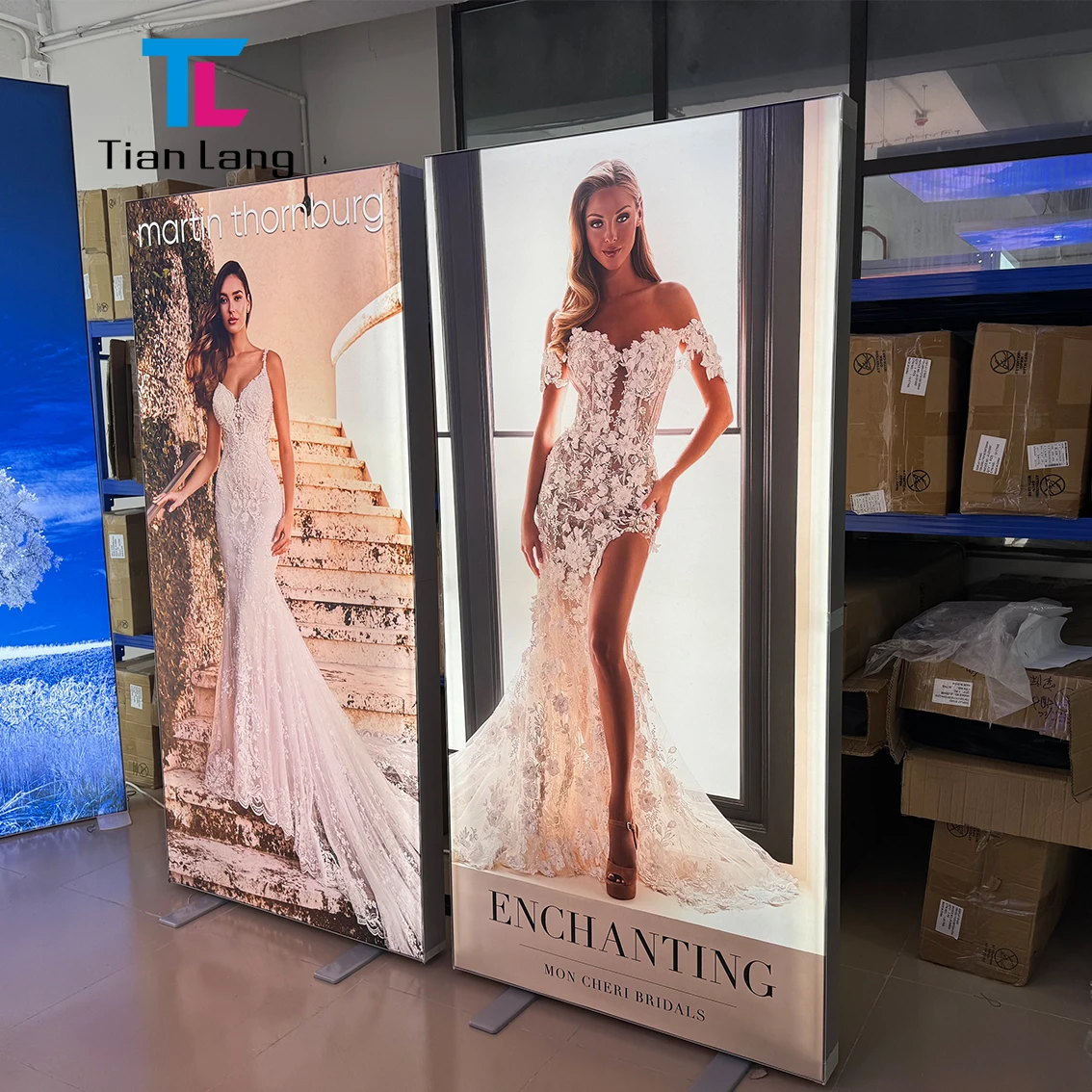 Стойка за презентации с LED подсветка, персонализирана рекламна световна стойка за търговски показателни събития с SEG подсветка