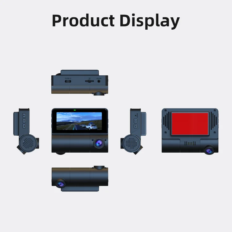 Dash Cam Front and Rear 4k Drive Recorder 3 Channel Dash Cam 4k GPS Black Box F1.8 with 3.16 Inches IPS  LCD for Agent details