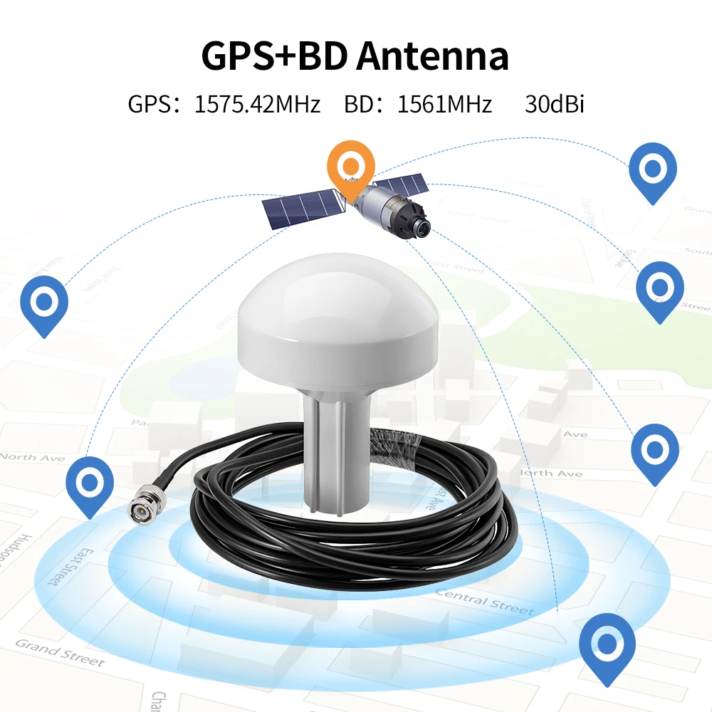 Externe GPS-Antenne Für Boote – 5m Oder 10m Kabel, BNC/TNC, Unterstützt GPS/GLONASS/Beidou, Wasserdicht IP67