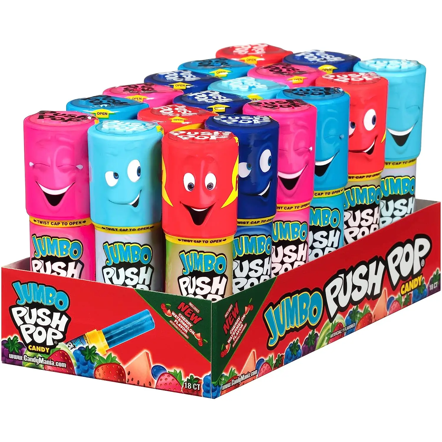 Push Pop Jumbo Candy Assortment Bulk Display Box (pack Of 18) - Buy ...