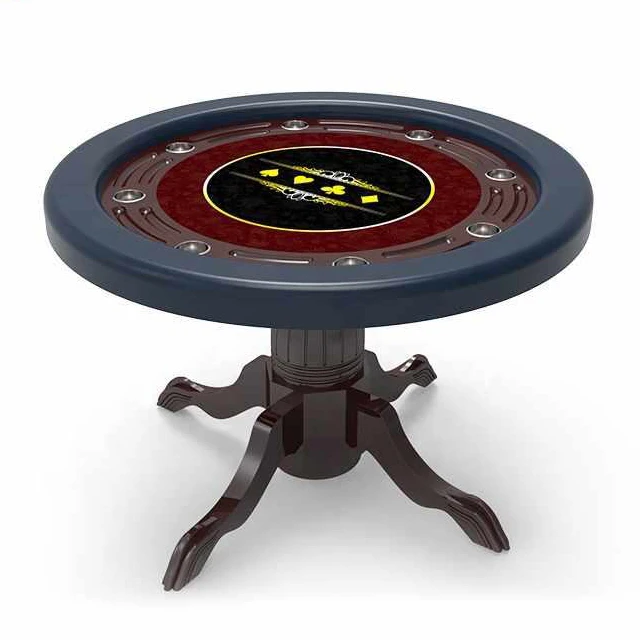 YH 8 игроков Техасский Холден покерный стол казино Деревянный Круглый Покерный с ловушкой