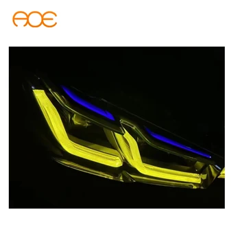 LCI F90 M5 G30 5 SERIES M5 CSL Yellow LED Headlights with DRL Angel Eyes Upgrade
