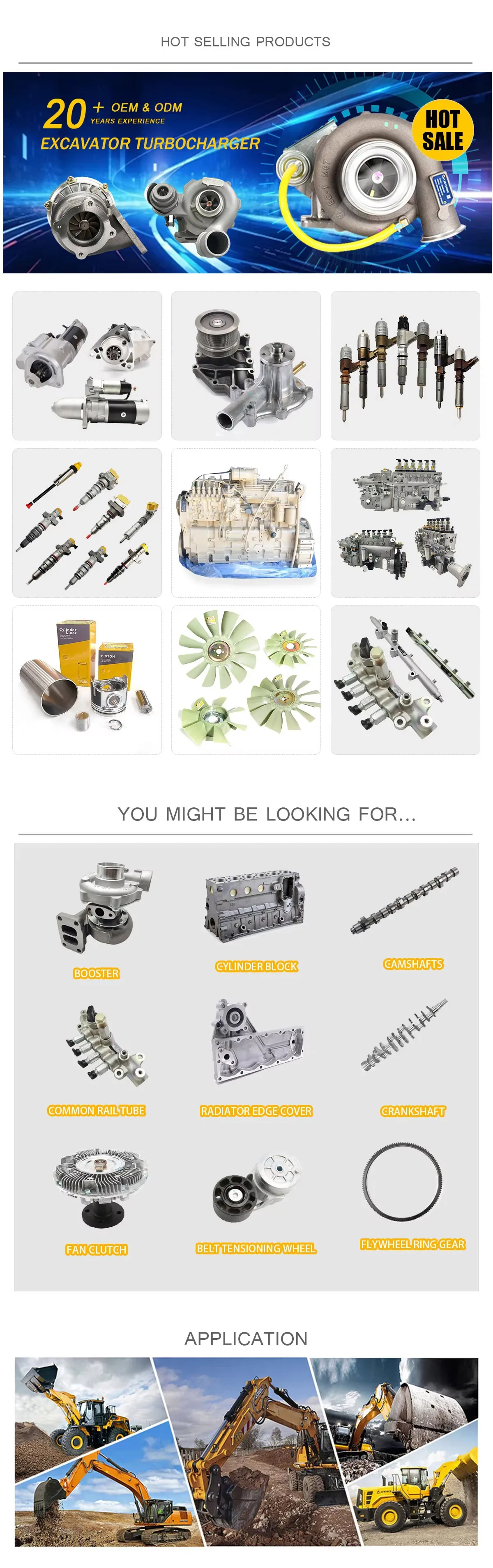 Excavator Parts Fuel System Diesel Injector 0445110603 0445110536 for ...