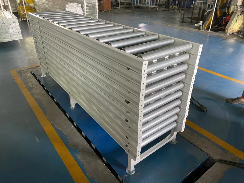 Hongrui Unpowered Zinc-Plated Steel Table Roller Conveyor For Packing Finished Product