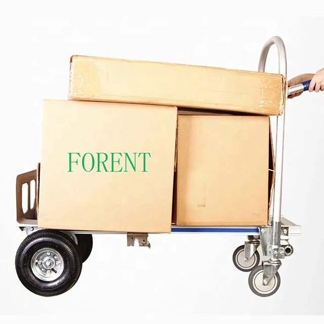 Heavy Duty Aluminum Four-Wheel Shopping Cart Convertible Multi-Functional Hand Trolley Foldable Platform OEM Supported for