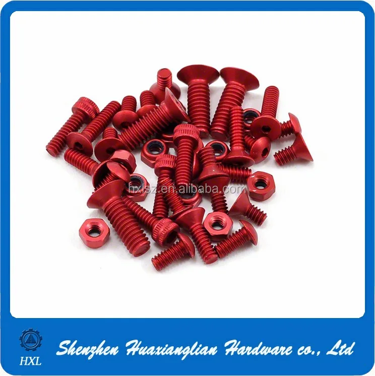 10 Pz Ve A Testa Bombata In Alluminio M3 M4 M5 M6 * 5/6/8/10/12/16/20/25/30 Ve A Testa Esagonale In Alluminio Colorato