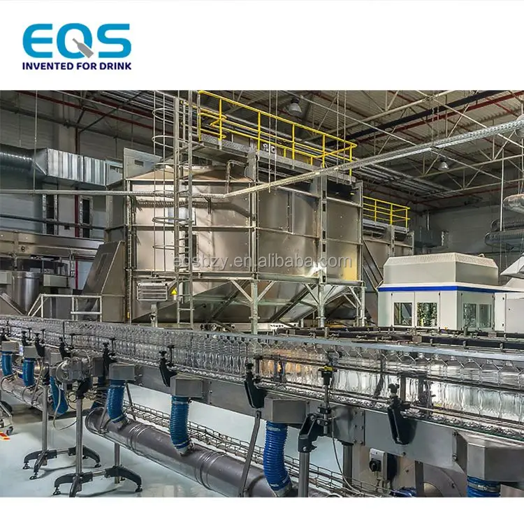 16000BPH Tự động hoàn toàn Máy sản xuất đồ uống nước khoáng và đồ uống có gas Thổi chai Đổ đầy Đậy nắp Giải pháp Combi