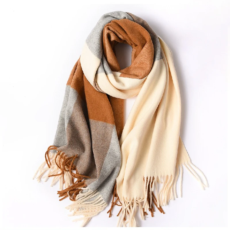 
 Оптовая продажа, Чжэцзян, теплый женский и мужской модный шерстяной шарф в клетку, зимний шарф, другие шарфы  