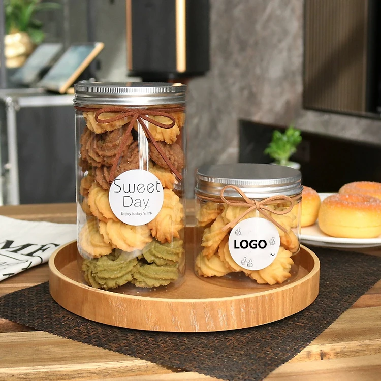 Customized Plastic Jars With Lids Clear Plastic Jars With Lids 16 Oz