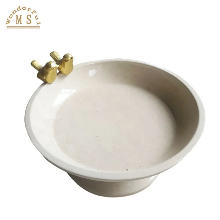 Enjoy new arrival reactive glazed stoneware bird bath and feeder is an excellent gift for bird lovers and who likes gardens.