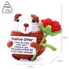 Red Beaver holds the rose