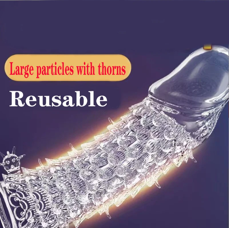Sleeve Dragon scale Crystal delay reusable condom Crystal condom sleeve