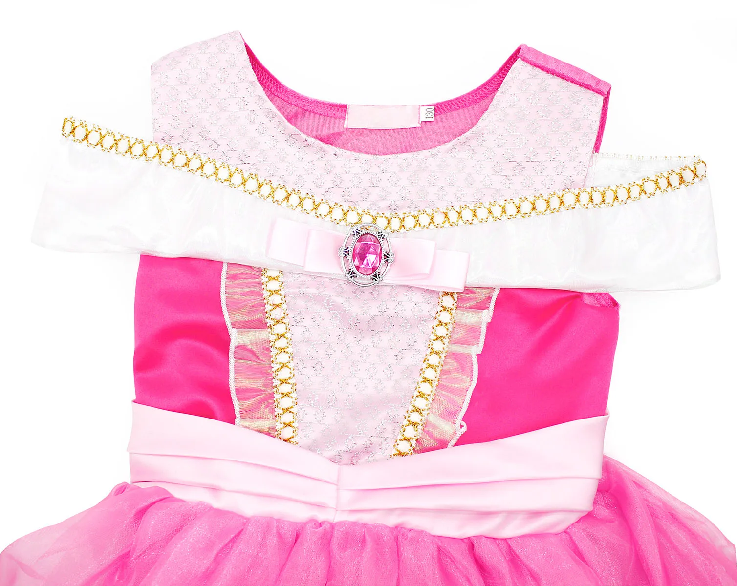 Girls Princess Sleeping Beauty Costume Dress - Fancy Party Outfit With Accessories For Halloween, Birthday & Cosplay