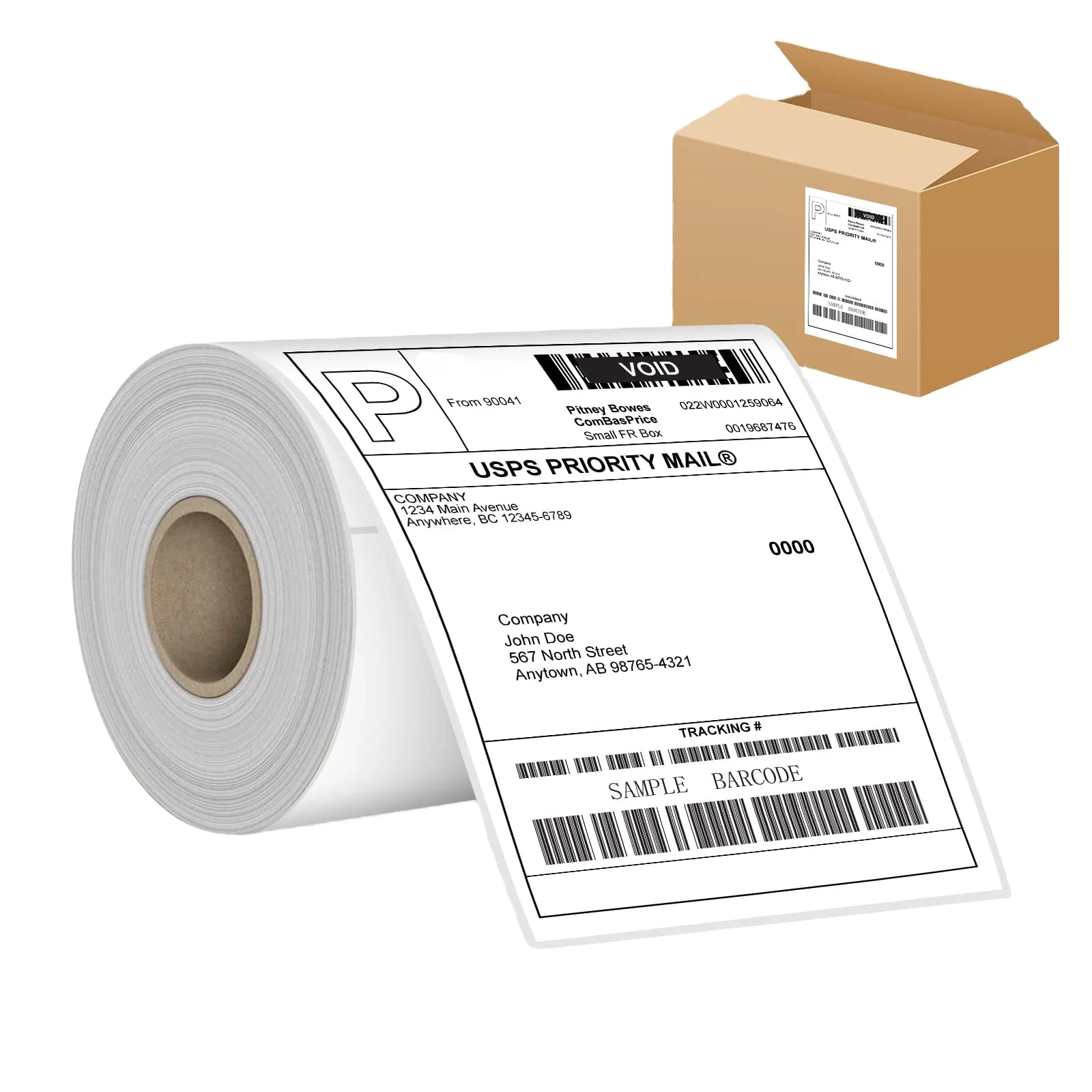 100x150 Courier Delivery Thermal Adhesive Label Roll 10x15 Thermal Shipping 4x6 Label Printer for Postage Grocery for Promotions factory