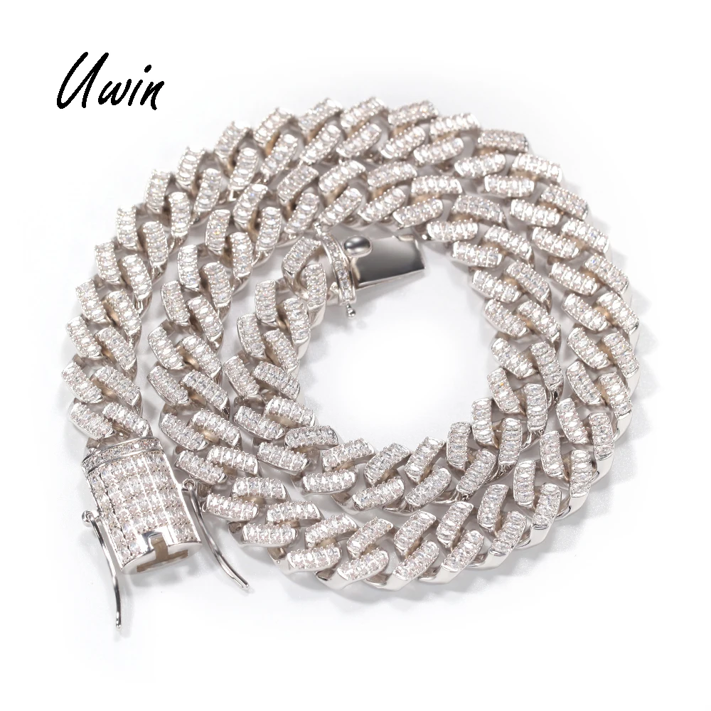 Cuban Link Marquise Link Chain New Horse Eye CZ Cuban Link Necklace Marquise Zirconia 12mm Miami Cuban  Link Chain For Rappers