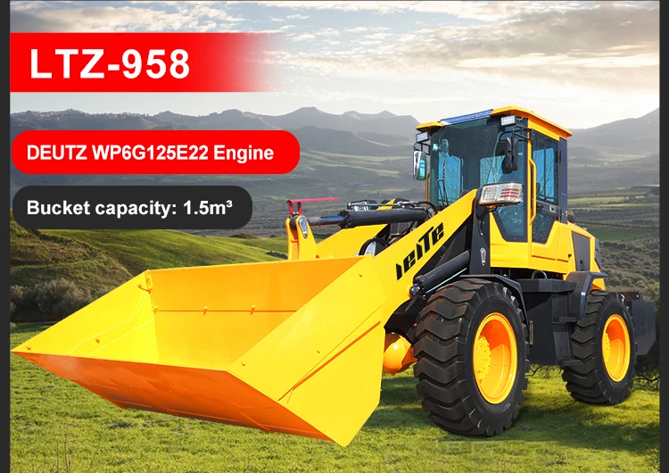 Multifunctional Wheel Hydraulic Mini Loader 1 Ton 2 Ton 3 Ton Loader Small Front End Articulated New Backhoe Loader