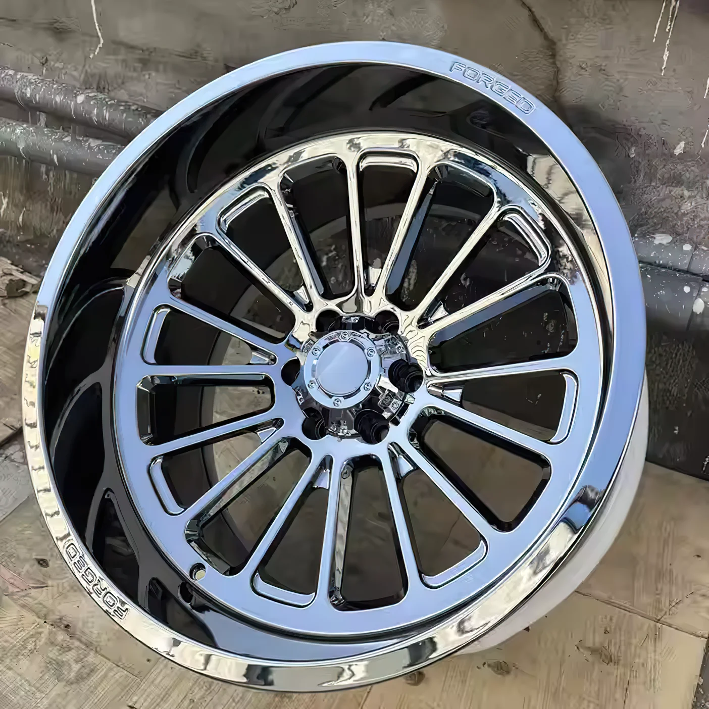 XL Deep Dish Chrome Off-Road Wheel 5x127 5x139.7 6x139.7 Forged Wheel 22 24 26 Inch Car Alloy Rim for Toyota Hilux D-Max - Image 6