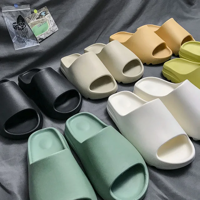 New Top Quality Plain Black Brown Green Turquoise Custom Slide Vendor  Sandalias Men Cheap Adult Slide With Box Logo