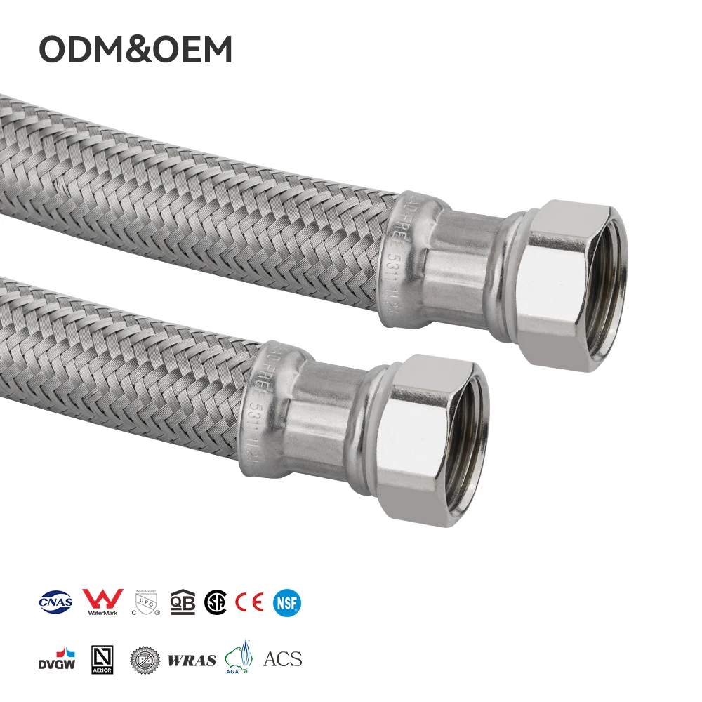 Բարձր հարցվող բարձր ճնշման ճկուն 304 ստալի ճաղավորված հոսուղի խոհանոցի համար, 10 բար, 1/2