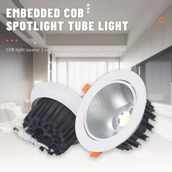 Recessed Ceiling Round Downlight Fixture Cob Spotlight Module Led Spot Lights for Home Office