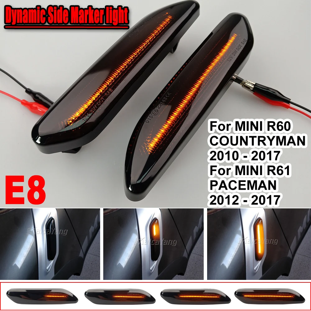 thumbnail image 2 of HDC Autosports LED Turn Signal Side Marker Lights – Black/Amber For Mini Cooper R60/R61 (2012-2017) 2 of 3