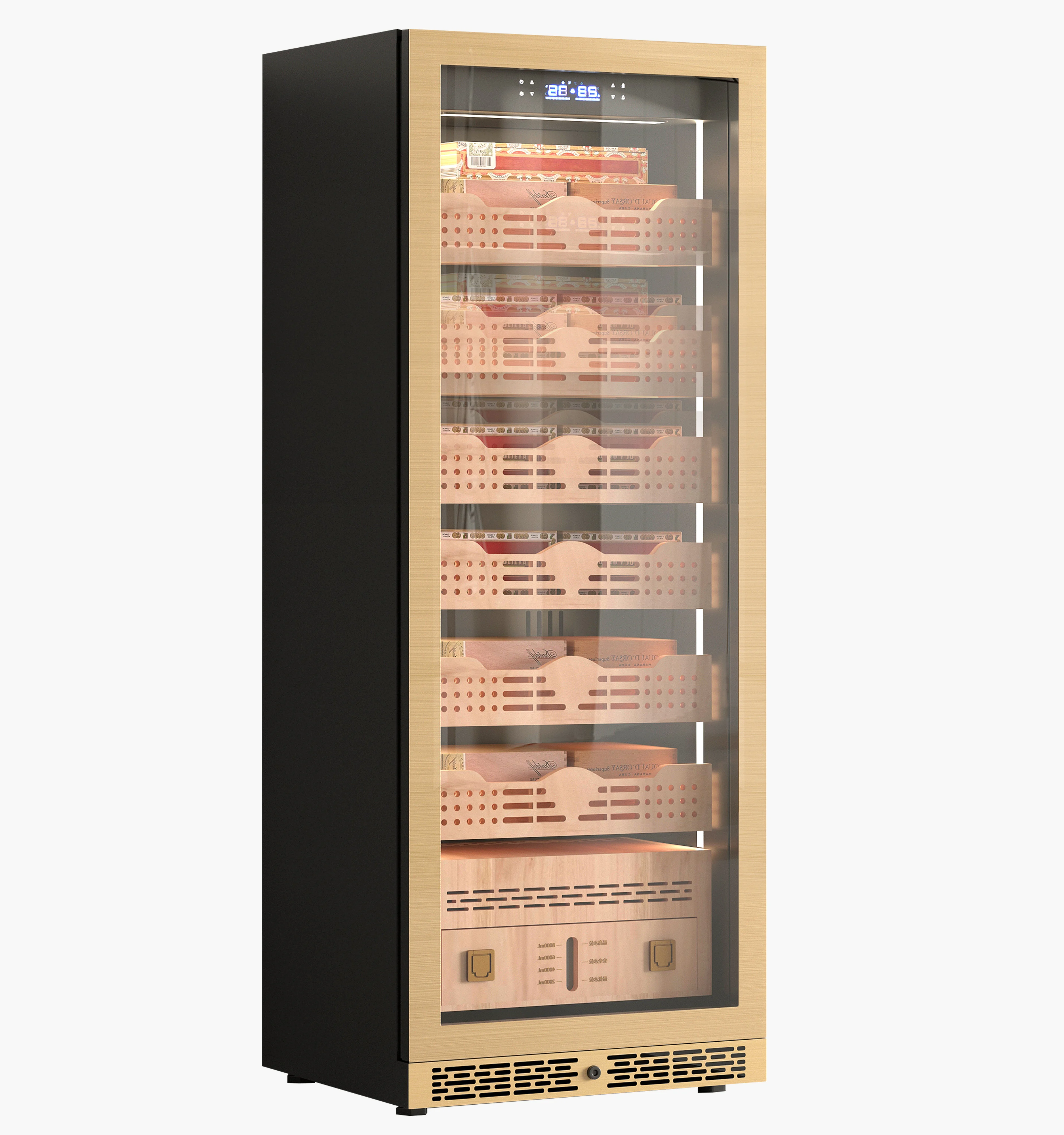 Competitive Water Cooling Electronic Cigar Humidor With Spanish Cedar Cabinet for Office