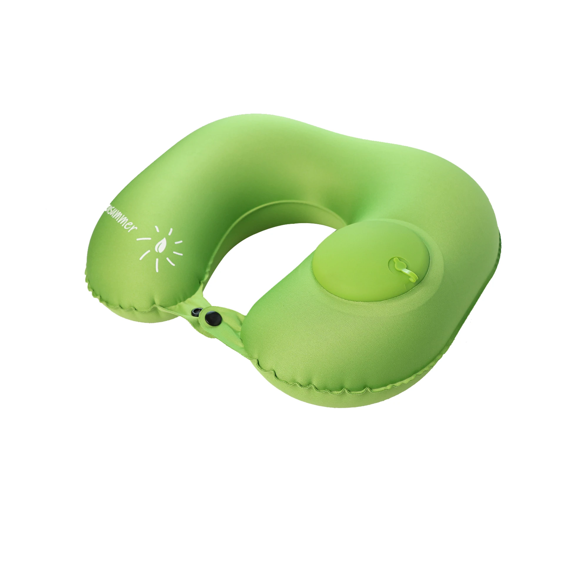 户外折叠空气充气枕飞机u型颈部休息空气充气旅行飞机火车颈枕 - buy