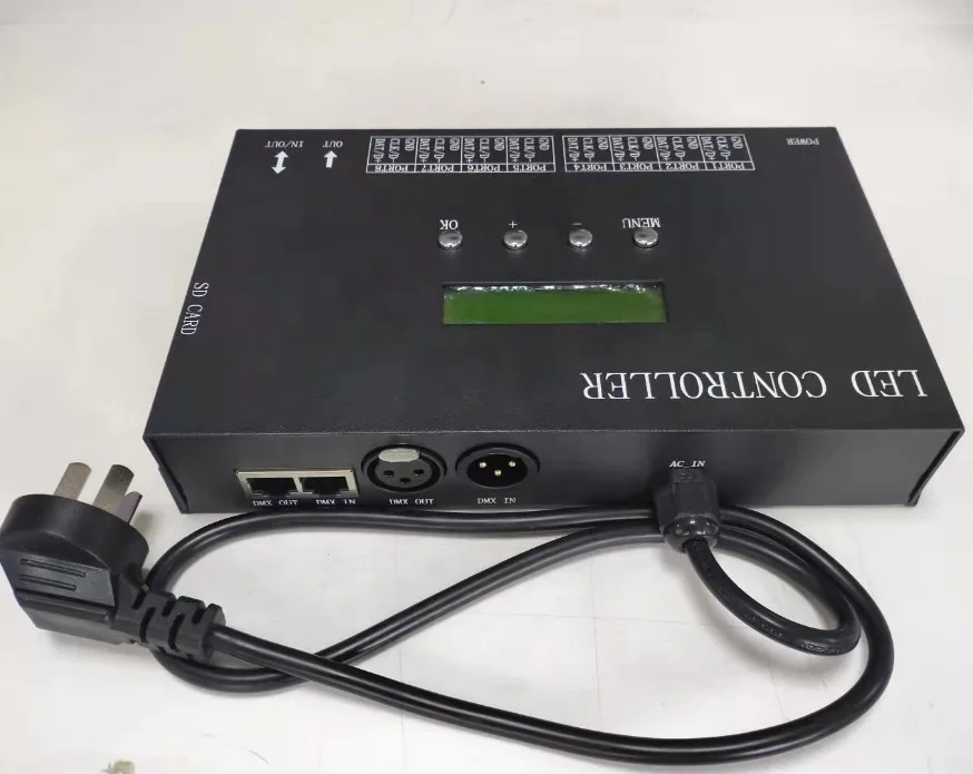 H807SA ARTNET SD Card Online Offline LED BUILD Studio DMX Console 8 Outputs PC 2811 2812 512 RGB RGBW Pixel Led Controller