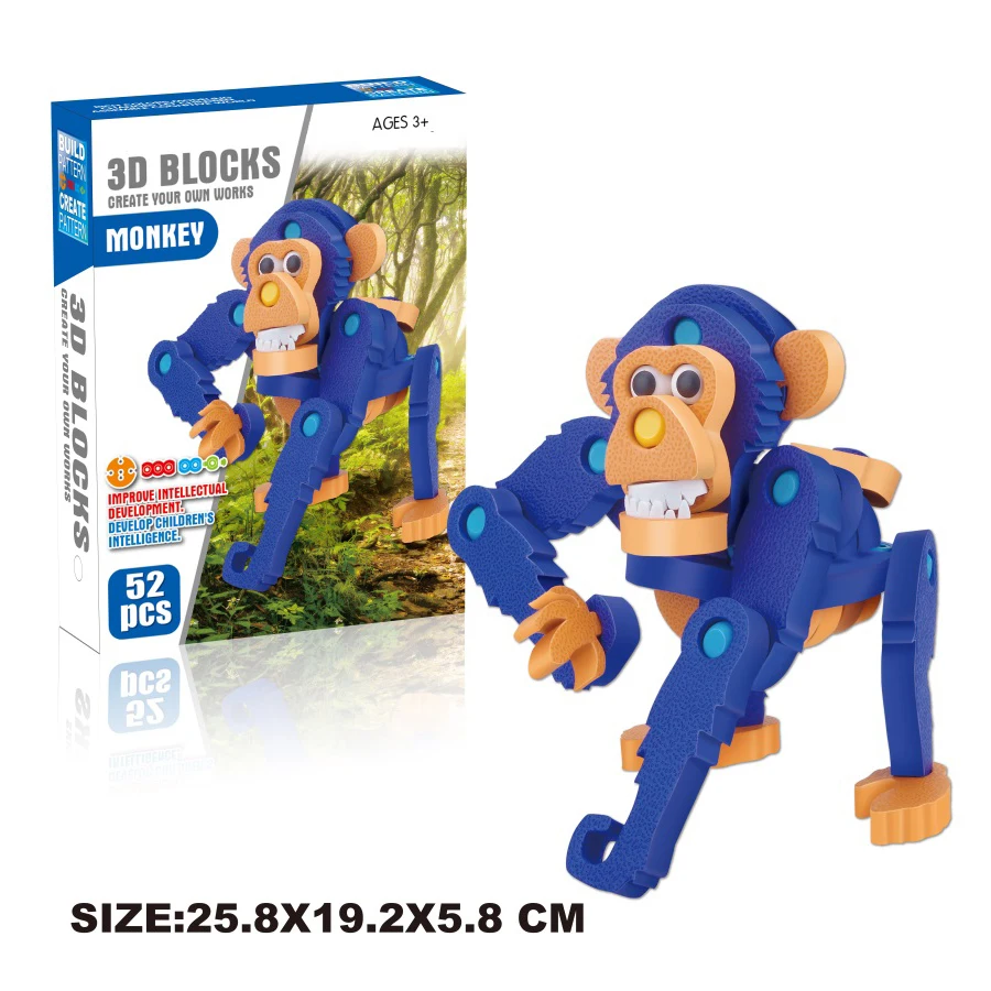 3D  Early Initiation Educational Interactive Toy DIY Cartoon Learning Game Jigsaw Puzzle Toys for Child Kids