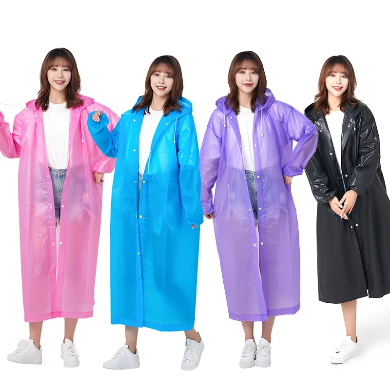 2023 Wholesale Rain Poncho Men Eva Custom Printed Raincoat Women ...