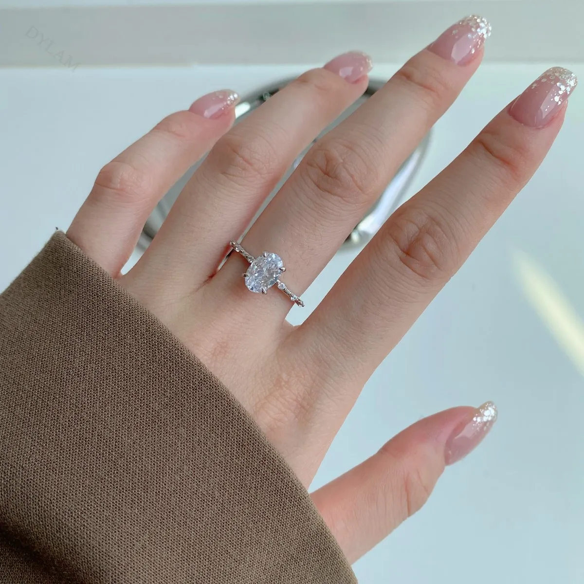 KAKODIY Luxury Large Square Cut Zirconia Ring Micropaved CZ 8A Cubic Zirconia 925 Women's Ring Silver Women's Ring Wedding Jewelry detail 4