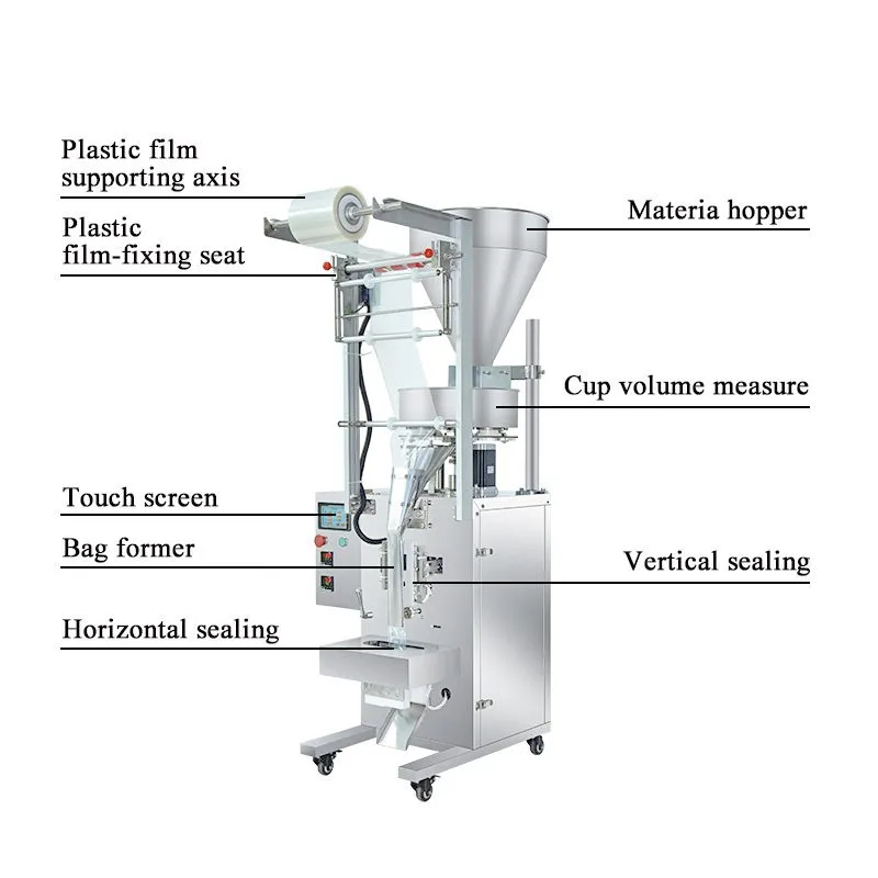 Automatic High Speed Small Coffee Powder Salt Tea Weighing Sugar Sachet Measuring Cup Packing Machine for Small Business