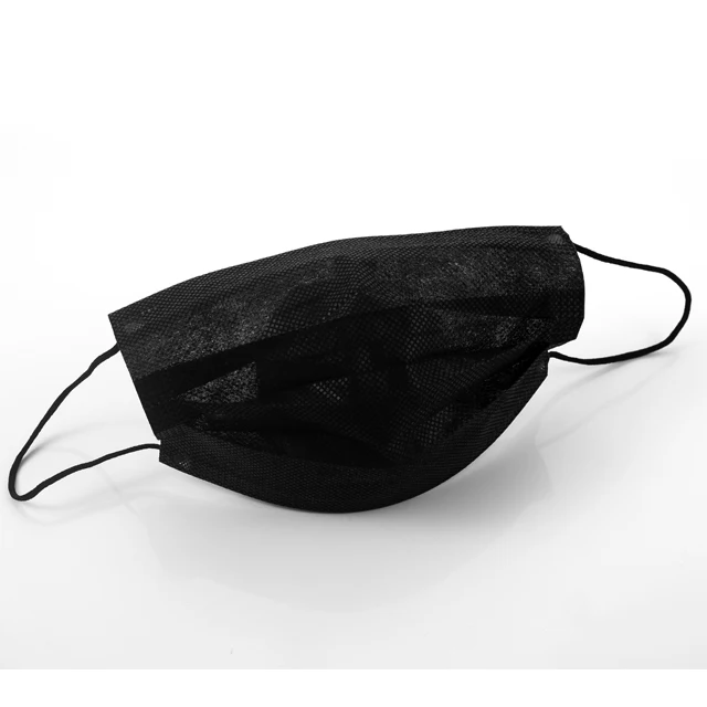 Fashion Dustproof Non-woven Medical Face Mask Full Protective Disposable Black