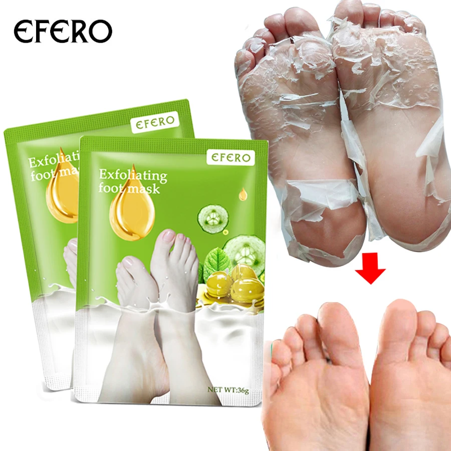 EFERO 3Pair=6PCS Peeling Foot Mask Exfoliating Scrub