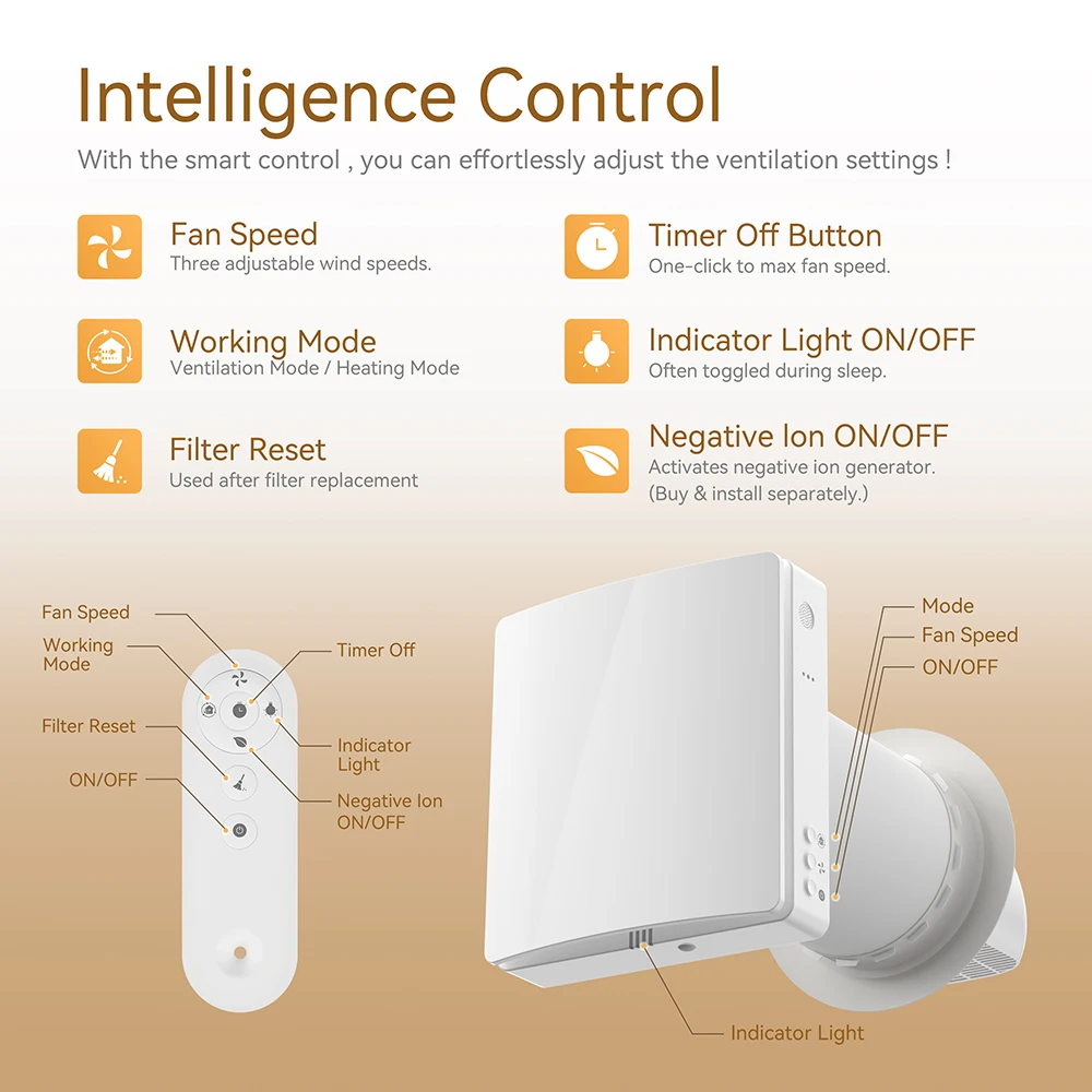 Intelligent Control Fresh Air Heater Ventilation System Air System Electrical Heating element for Winter