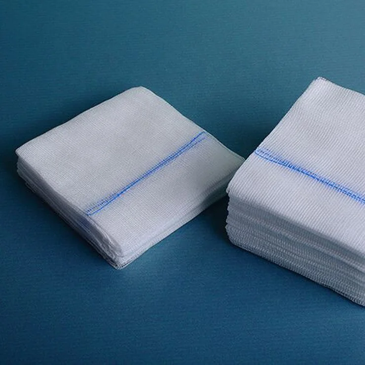 展开边缘纱布拭子与 x-射线检测线程 - buy unfolded edge gauze swab