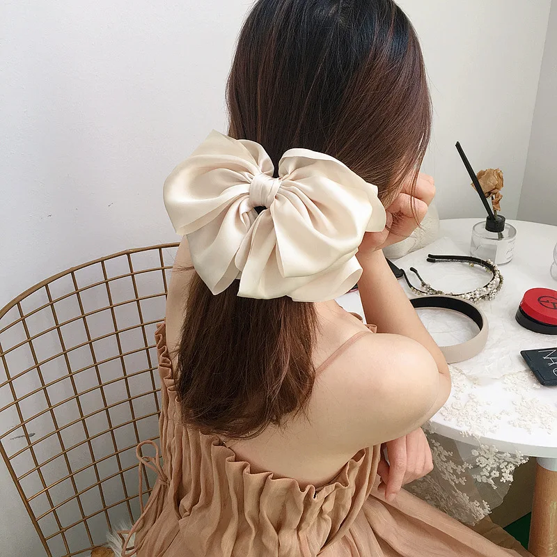Korean Large Bow Hairpin Multilayer Satin Hairgrips Chiffon Bowknot Ribbon  Butterfly Hair Clip Lady Girls Women Hair Accessories - Buy Hair  Accessories,Hairgrips,Chiffon Product on 