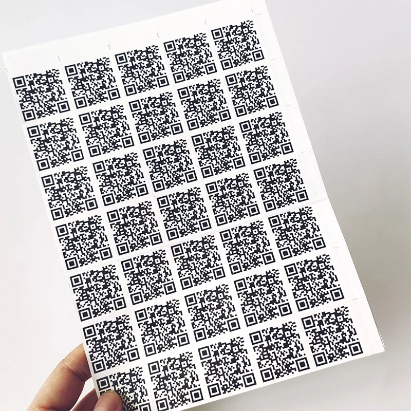 Factory Cheap Custom Reusable Barcode Qr Code Sticker Printing