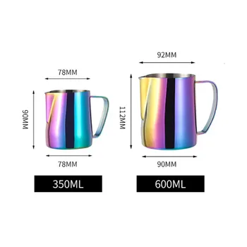 Custom 300/600ML Milk Frothing Pitcher Steaming Pitchers Stainless Steel Milk Jug Cup Coffee Cappuccino Latte