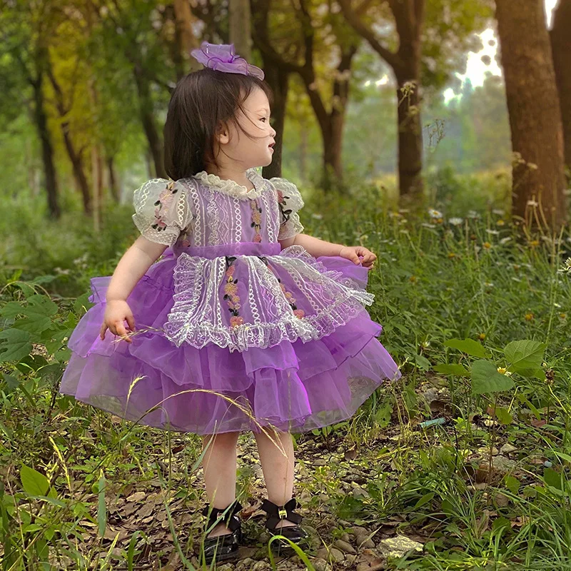 Ruffles Bow Flower Tulle Princess Formal Wedding Birthday Party Dress for Toddler Baby Girl 
