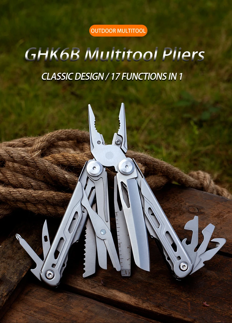 Ghk Outdoor Safety Locking 17 In 1 Foldable Multifunction Full Locking